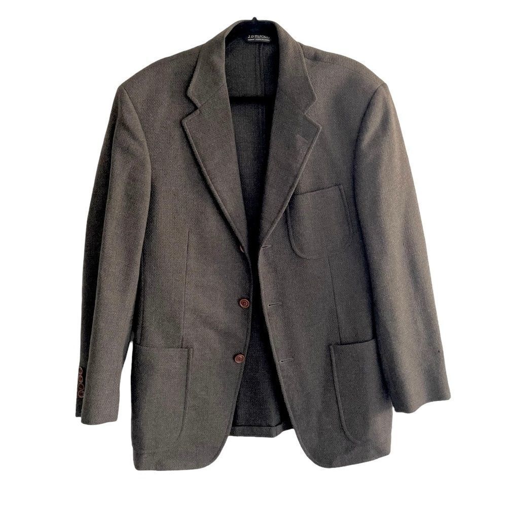 SAMUELSOHN J.P. TILFORD Button Front Blazer Jacket Sport Coat Brown 41